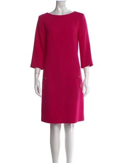 Pre-owned Michael Kors Virgin Wool Knee-length Dress In Pink