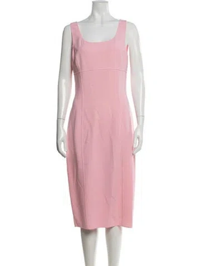 Pre-owned Michael Kors Virgin Wool Knee-length Dress In Pink