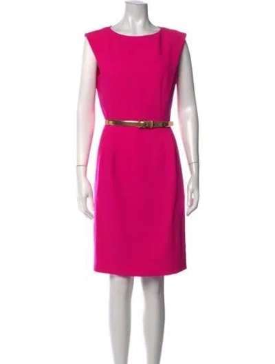 Pre-owned Michael Kors Virgin Wool Knee-length Dress In Pink