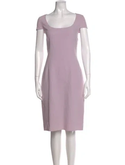 Pre-owned Michael Kors Virgin Wool Knee-length Dress In Purple
