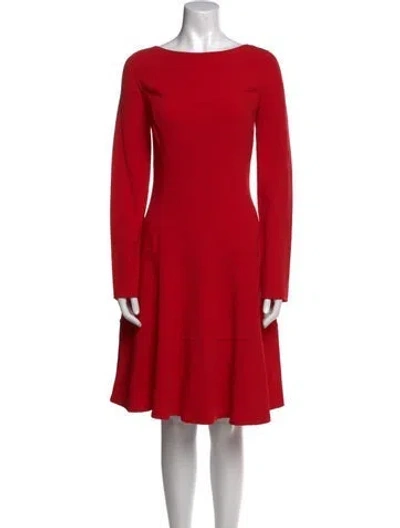 Pre-owned Michael Kors Virgin Wool Knee-length Dress In Red