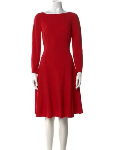 Pre-owned Michael Kors Virgin Wool Knee-length Dress In Red
