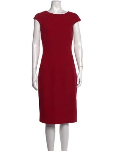 Pre-owned Michael Kors Virgin Wool Knee-length Dress In Red