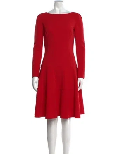 Pre-owned Michael Kors Virgin Wool Knee-length Dress In Red