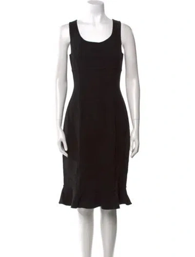 Pre-owned Michael Kors Virgin Wool Knee-length Dress W/ Tags In Black