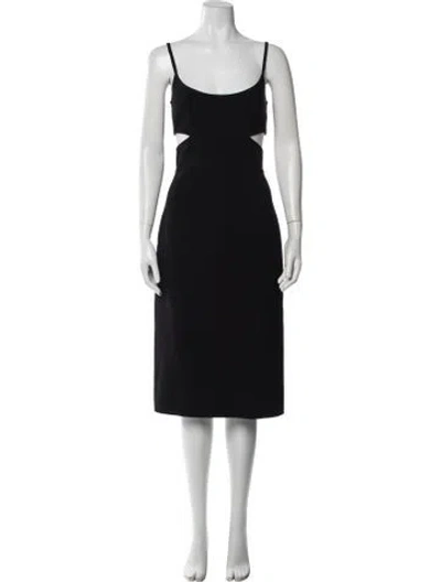 Pre-owned Michael Kors Virgin Wool Knee-length Dress W/ Tags In Black