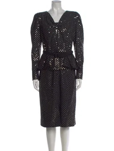 Pre-owned Michael Kors Virgin Wool Knee-length Dress W/ Tags In Black