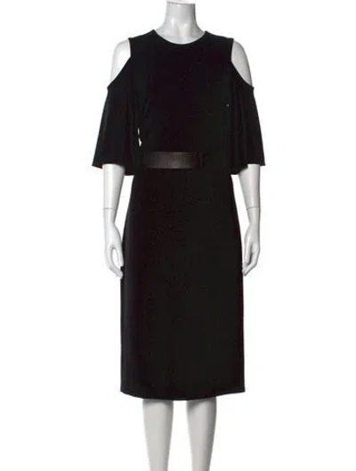 Pre-owned Michael Kors Virgin Wool Knee-length Dress W/ Tags In Black