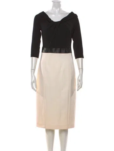 Pre-owned Michael Kors Virgin Wool Knee-length Dress W/ Tags In Black