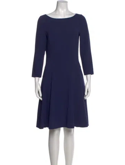 Pre-owned Michael Kors Virgin Wool Knee-length Dress W/ Tags In Blue