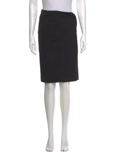 Pre-owned Michael Kors Virgin Wool Knee-length Skirt In Black