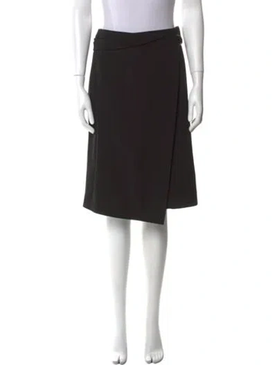 Pre-owned Michael Kors Virgin Wool Knee-length Skirt In Black