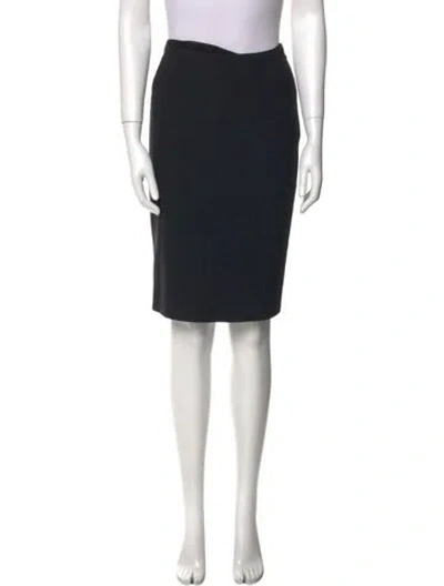 Pre-owned Michael Kors Virgin Wool Knee-length Skirt In Black