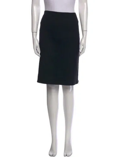 Pre-owned Michael Kors Virgin Wool Knee-length Skirt In Black