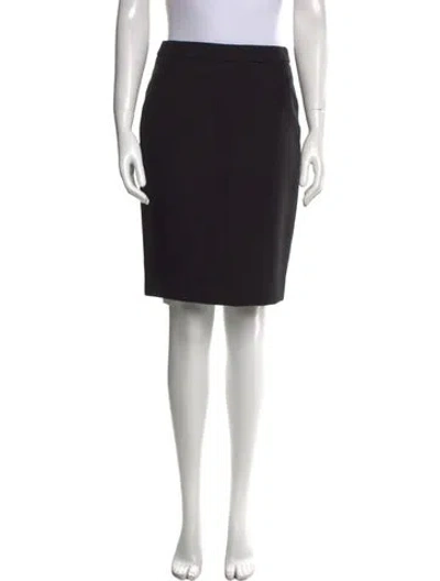 Pre-owned Michael Kors Virgin Wool Knee-length Skirt In Black