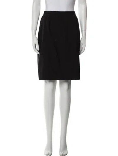 Pre-owned Michael Kors Virgin Wool Knee-length Skirt In Black