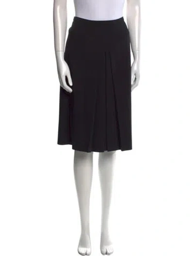 Pre-owned Michael Kors Virgin Wool Knee-length Skirt In Black