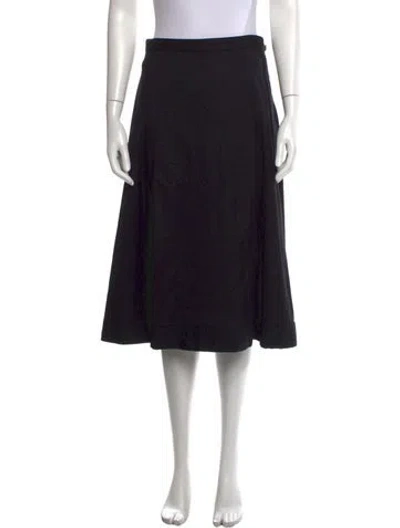 Pre-owned Michael Kors Virgin Wool Knee-length Skirt In Black