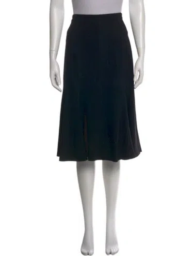 Pre-owned Michael Kors Virgin Wool Knee-length Skirt In Black