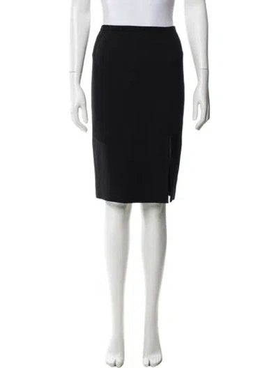 Pre-owned Michael Kors Virgin Wool Knee-length Skirt In Black