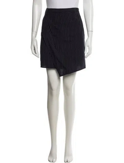Pre-owned Michael Kors Virgin Wool Knee-length Skirt In Blue