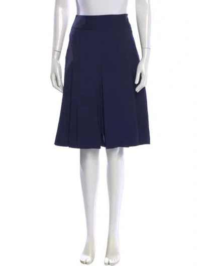 Pre-owned Michael Kors Virgin Wool Knee-length Skirt In Blue
