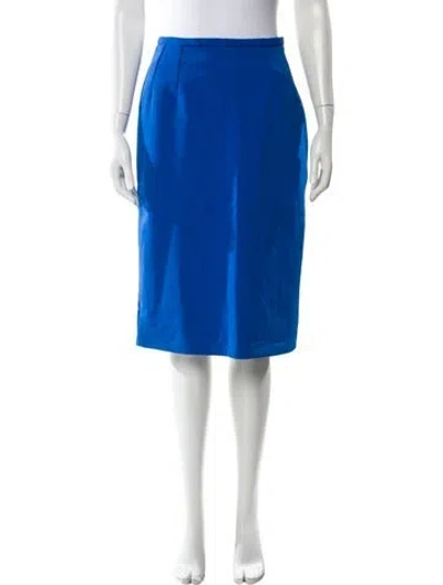 Pre-owned Michael Kors Virgin Wool Knee-length Skirt In Blue