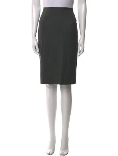 Pre-owned Michael Kors Virgin Wool Knee-length Skirt In Gray
