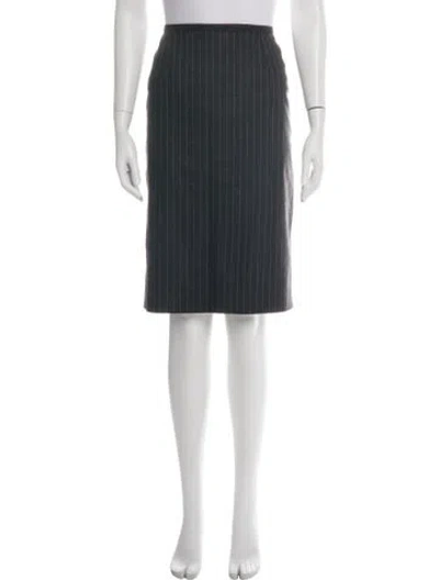Pre-owned Michael Kors Virgin Wool Knee-length Skirt In Green