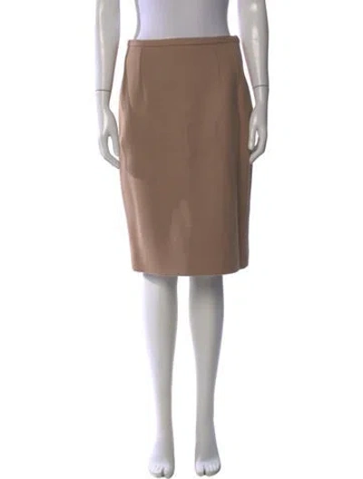 Pre-owned Michael Kors Virgin Wool Knee-length Skirt In Neutral