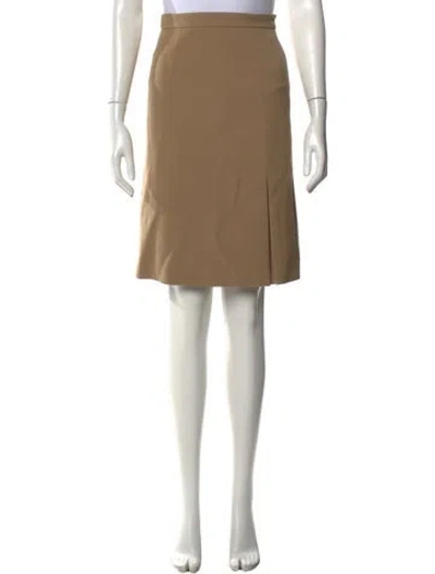 Pre-owned Michael Kors Virgin Wool Knee-length Skirt In Neutral
