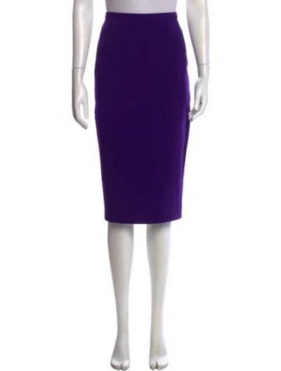 Pre-owned Michael Kors Virgin Wool Knee-length Skirt In Purple