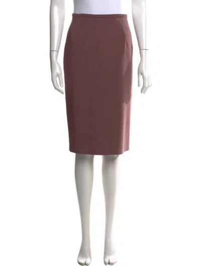 Pre-owned Michael Kors Virgin Wool Knee-length Skirt In Purple
