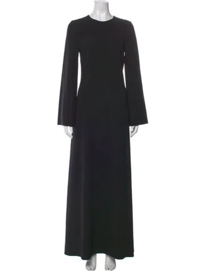 Pre-owned Michael Kors Virgin Wool Long Dress In Black