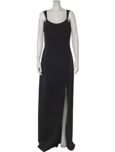 Pre-owned Michael Kors Virgin Wool Long Dress In Black