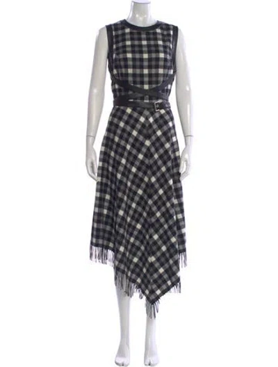 Pre-owned Michael Kors Virgin Wool Long Dress In Black