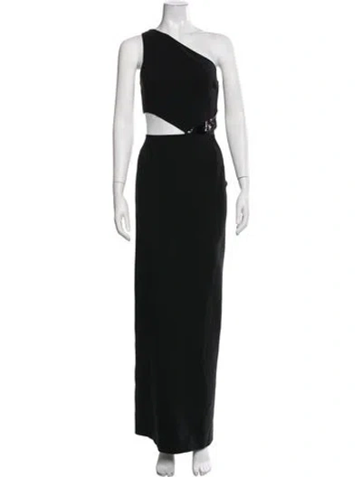 Pre-owned Michael Kors Virgin Wool Long Dress In Black