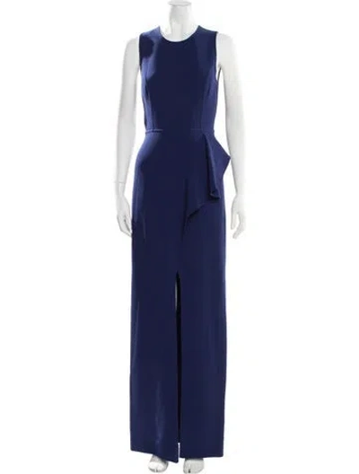 Pre-owned Michael Kors Virgin Wool Long Dress In Blue