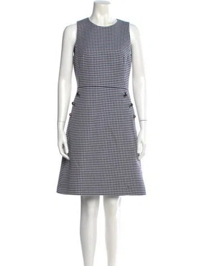 Pre-owned Michael Kors Virgin Wool Long Dress In Blue