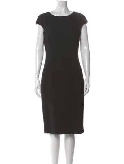 Pre-owned Michael Kors Virgin Wool Midi Length Dress In Black