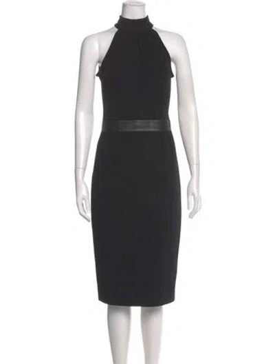 Pre-owned Michael Kors Virgin Wool Midi Length Dress In Gray