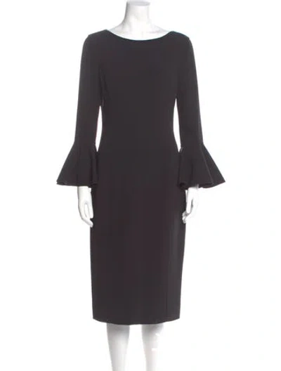 Pre-owned Michael Kors Virgin Wool Midi Length Dress In Gray