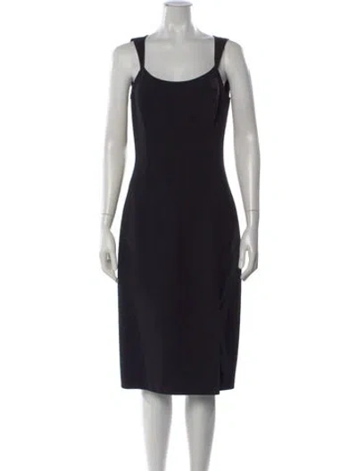Pre-owned Michael Kors Virgin Wool Midi Length Dress In Multi