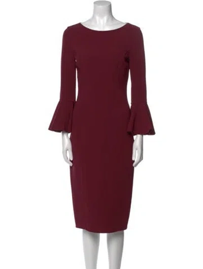 Pre-owned Michael Kors Virgin Wool Midi Length Dress In Purple