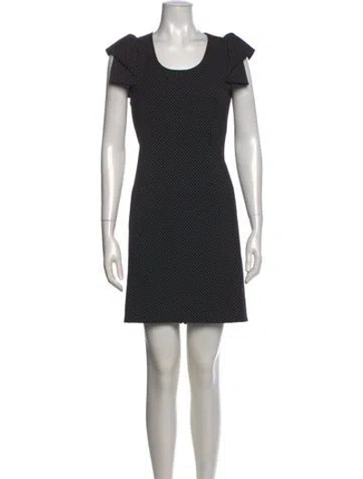 Pre-owned Michael Kors Virgin Wool Mini Dress In Black