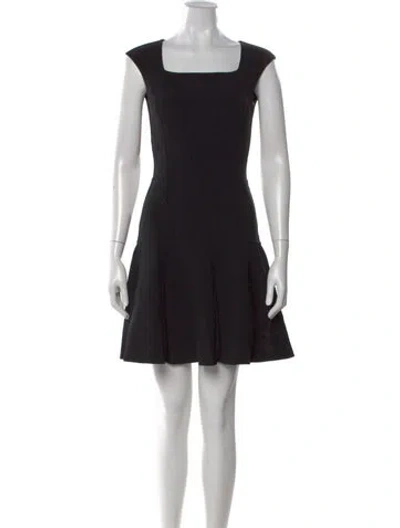 Pre-owned Michael Kors Virgin Wool Mini Dress In Black