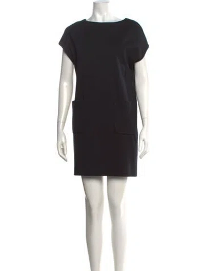 Pre-owned Michael Kors Virgin Wool Mini Dress In Black