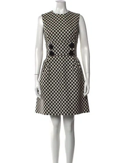 Pre-owned Michael Kors Virgin Wool Mini Dress In Black