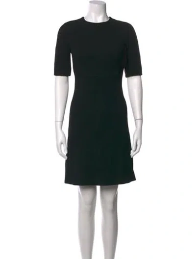 Pre-owned Michael Kors Virgin Wool Mini Dress In Black