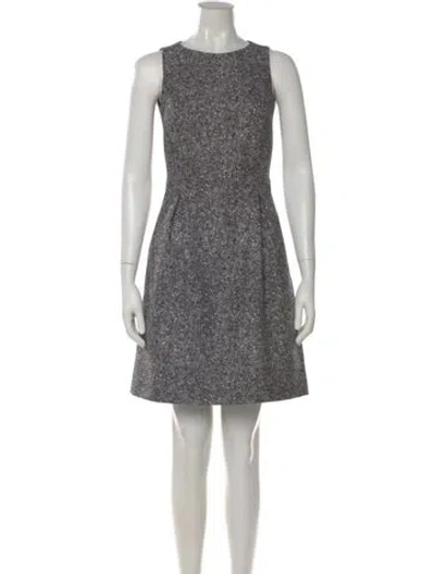 Pre-owned Michael Kors Virgin Wool Mini Dress In Black